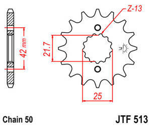 Zębatka przednia 566 18 suzuki gsf 1250 '07-'13, gsx 1400 '01-'08 (łańc. 530) - patrz 51318(jtf513.18)