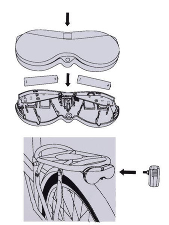 Lampa rowerowa LED tył bagażnik