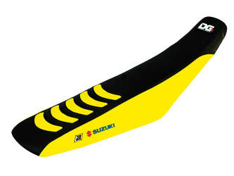 Pokrowiec/poszycie na siedzenie suzuki rm 85 02-23, double grip 3, kolor czarny/ żółty