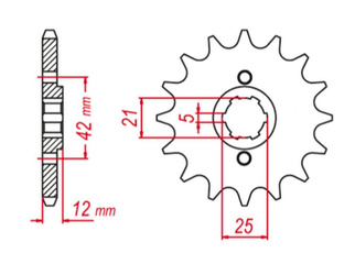 Zębatka przednia 571 16 yamaha xj600 '83-'90 (jtf571.16)