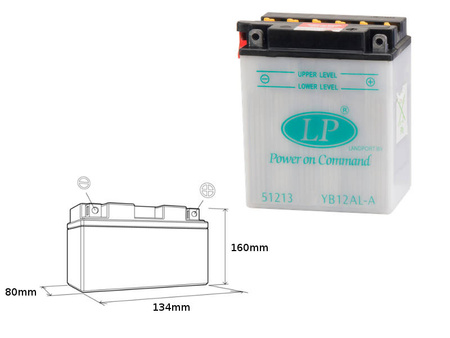 Landport akumulator yb12al-a 12v 12ah 135x81x161 (gb12ala) obsługowy - bez elektrolitu (5)