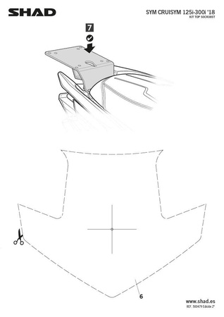 Stelaż kufra tył Shad do SYM Cruisym 125i 300i 201