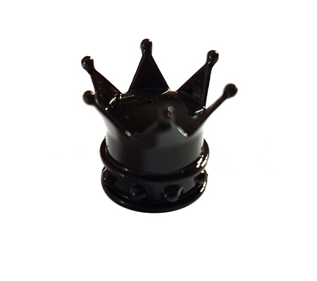 Nakrętka wentyla czarna Korona