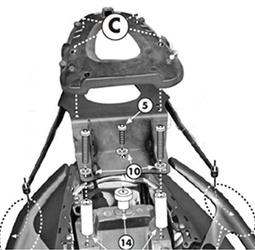 stelaż kufra centralnego yamaha t-max 500 (08-11), t-max 530 (12-15) ( z płytą monolock )