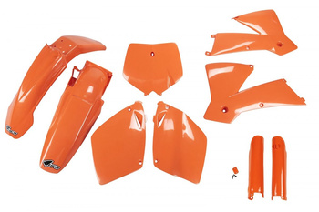 Komplet Plastików (Full Kit) Z Osłonami Teleskopów (Amortyzatorów) Ktm Sx-Sxf '01-'02 Kolor Pomarańczowy (Kt501e127)