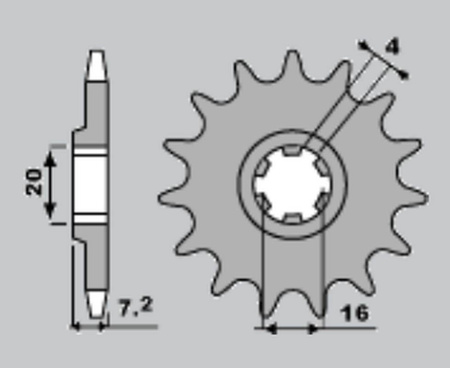 Zębatka przednia 413 12 suzuki rmx 50/ ts 50