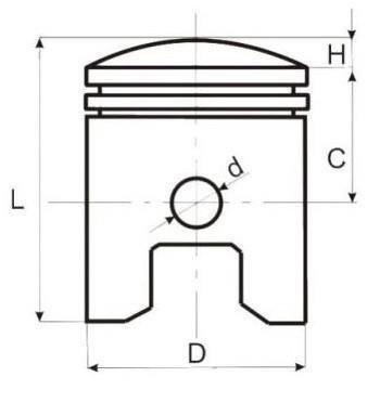 Tłok 47mm 80cc Do Skutera 4T GY6 Zestaw Kompletny