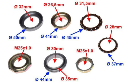 Łożysko kierownicy łożyska główki ramy Sym Orbit