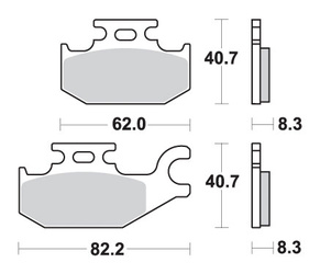Klocki hamulcowe kh413 off-road sinter kolor złoty