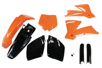 Komplet Plastików (Full Kit) Z Osłonami Teleskopów (Amortyzatorów) Ktm Sx-Sxf '01-'02 Kolor Oem (Pomarańczowy/Czarny) (Kt501e999)