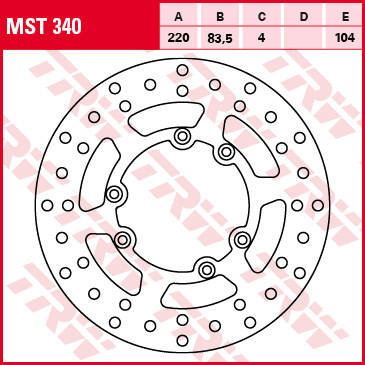Tarcza hamulcowa tył ktm gs 350 rt 89-91, mx 500 89-91 (towar na zamówienie)