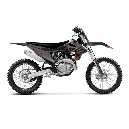 Komplet naklejek (oklein) + pokrowiec/poszycie na siedzenie ktm sx/sxf '19-'22, exc '20-'22 mat black