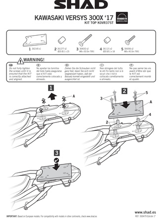 Stelaż kufra tylnego Shad do Kawasaki Versys X 300 (17-19)
