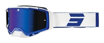 Gogle Shot Core niebieski/biały szybka srebrne lustro + przeźroczysta