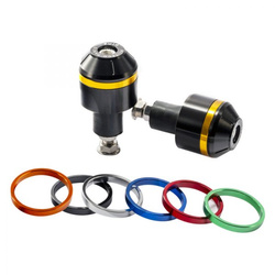 Ciężarki / Końcówki Kierownicy Krótkie Uniwersalne Z Pierścieniami Puig Czarne