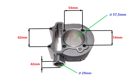 Cylinder Żeliwny Power Force Basic Kymco Agility People Gy6 57,40mm 4t