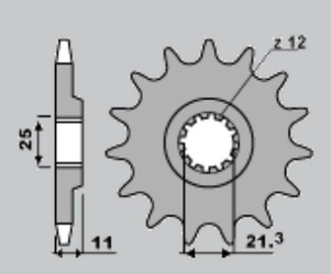 Zębatka przednia 727 14 husqvarna te/tc (jtf824.14)