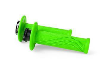 Manetki r20 lock-on (22+25mm) kolor zielony neon + 8 adapterów rolgazu