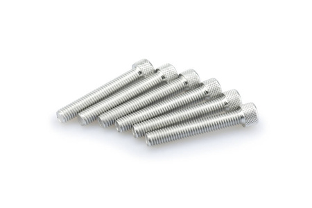 Śruby z anodyzowanego aluminium blister 6 śrub imbusowych m8x50mm srebrne