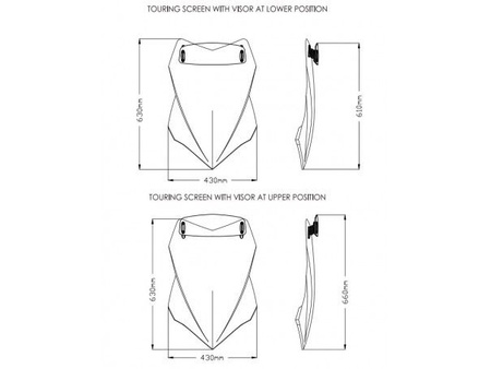 Szyba Turystyczna Puig Do Ducati Multistrada V4 / S 21-23 (Z Deflektorem) Lekko Przyciemniona