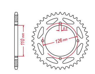 Zębatka tylna aluminiowa t7075 (ergal) kolor zielony 4418 52 (441852) kawasaki kx65 '00-'20, suzuki rm 65 '03-'04
