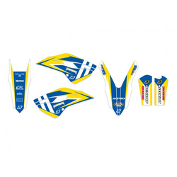 Komplet naklejek (oklein) dream 4 husaberg fe-f13-14 kolor niebieski/żółty