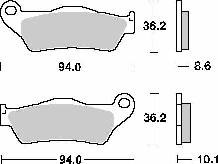 Hamulcowe kh363 street ceramic kolor czarny pasuje do: bmw r850/1100/1150/1200, k1200/1300 tył