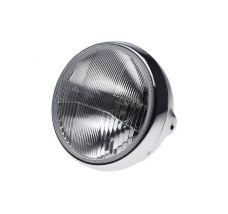 Lampa przód reflektor 7 cali 12V chrom E-Mark ECE