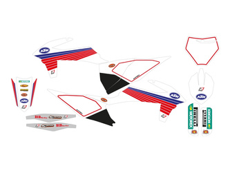 Komplet naklejek (oklein) ktm sx/sxf '19-'22, exc/excf '20-'23 retro, kolor biały/niebieski/czerwony