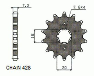 Zebatka Napedowa Sunstar Sunf207-15