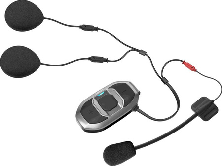Interkom motocyklowy sfr bluetooth 4.1 do 1200m z radiem fm i uniwersalnym zestawem mikrofonów i szybkim mocowaniem (1 zestaw) (el)