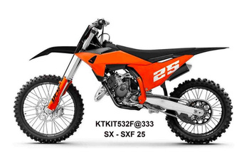 KOMPLET PLASTIKÓW (FULL KIT) Z OSŁONAMI TELESKOPÓW (AMORTYZATORÓW) KTM SX 125 / 150 / 250 / 300 '25-'26, SXF (SX-F) 250 / 350 / 450 '25-'26 KOLOR POMARAŃCZOWY / CZARNY