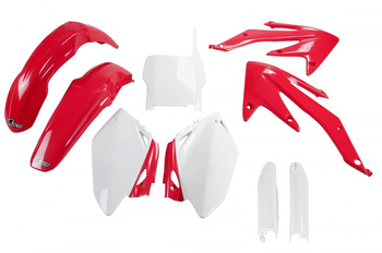 Komplet Plastików (Full Kit) Z Osłonami Teleskopów (Amortyzatorów) Honda Crf 450 R '05-'06 Kolor Oem (Czerwony/Biały) (Ho108e999)
