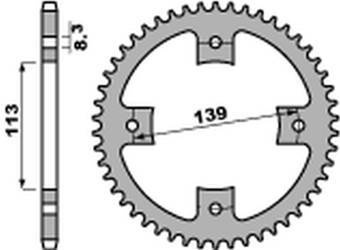 Zębatka tylna 4509 38 c45 suzuki ltz 400 '09, lt-r 450 '06-'09 (jtr1760.38) (łańc. 520)