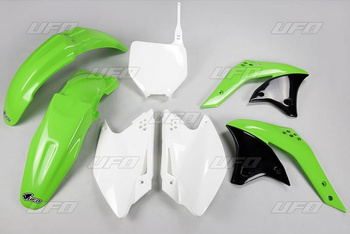 komplet plastików kawasaki kxf 250 '07 kolor oem (zielony/biały) (ka208e999)