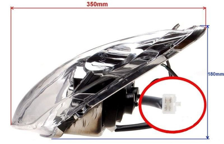 Przednia lampa do skutera Qt-4 Longija
