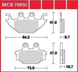 KLOCKI HAMULCOWE TRW MCB760SI