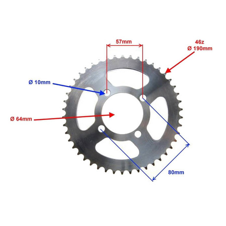 Zębatka tył 46Z 428 Py-5