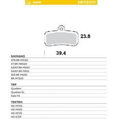 Moto-master bike pro klocki hamulcowe rowerowe sinter sport metaliczne