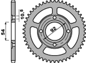 Zębatka tylna 4432 45 f yamaha tzr 50 rr / x-power '03-'09 (jtr1078.45) (łańc. 420) (std.-2)
