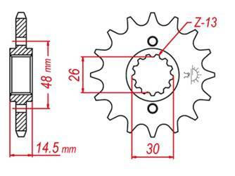 Zębatka przednia 339 18 honda cb 1300 f/s '03-'13, cb 750 f '80-'84 (jtf339.18)