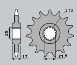 Zębatka przednia 2041 15 honda cb 500 '94-'03, cbf 500 '04-'08