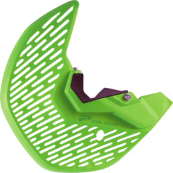 osłona tarczy hamulcowej przód (z osłoną dolnej części amortyzatora w zestawie komplet na obie strony) kawasaki kx 250f '13-'20; kx 450f '15-'18 kolor zielony