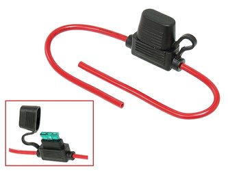 Gniazdo / oprawa bezpiecznika płytkowego 12v wodoszczelne z kablem (el)