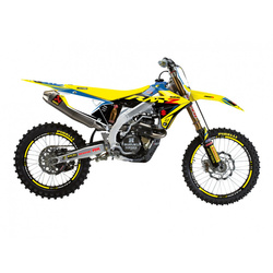 KOMPLET NAKLEJEK (OKLEIN) SUZUKI RMZ 250 '19-'25, RMZ 450 '18-'25 DREAM 5 KOLOR ŻÓŁTY NIEBIESKI