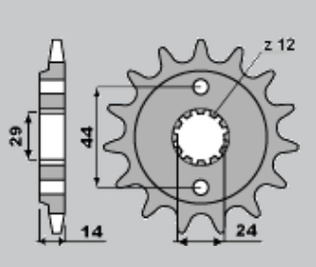 Zębatka przednia 348 16 honda xrv 750 africa twin '90-'03 (jtf314.16)