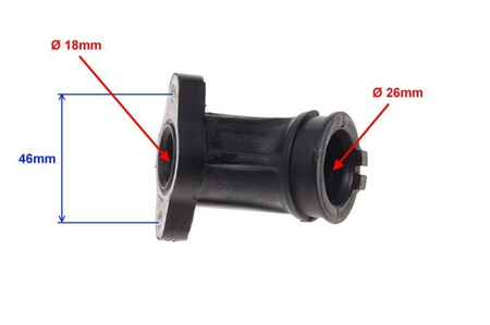 Króciec gaźnika skuter Piaggio Zip 4T 50cm