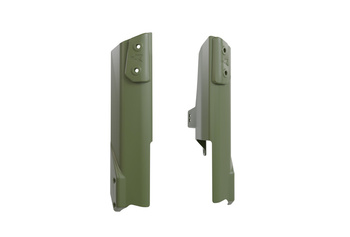 OSŁONY TELESKOPÓW / AMORTYZATORÓW REVOLUTION HONDA XL 750 TRANSALP '23-'25 KOLOR CIEMNY ZIELONY - TYLKO DO MONTAŻU Z DOLNYM BŁOTNIKIEM RACETECH