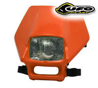 Lampa przednia UFO Ghibli halogen z homologacją pomarańczowa