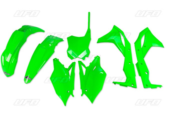 komplet plastików kawasaki kxf 250 '17 kolor zielony fluo (ka224aflu)